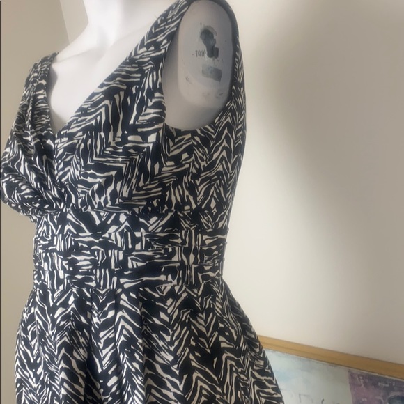 Nanette Lepore Cotton Silk Black White Dress - Picture 4 of 13